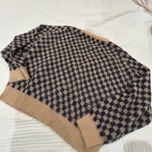 J. Crew Checkered V-neck Cardigan - Picture 7 of 7